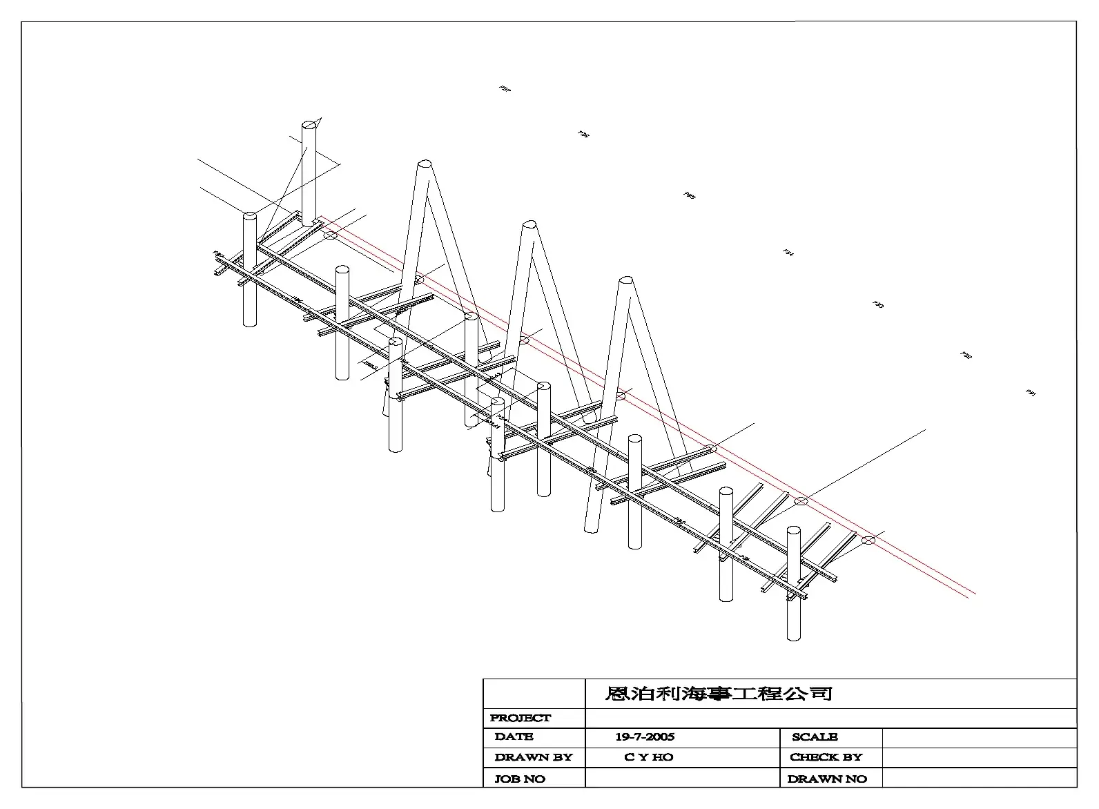 3D: pile layout · 樁位